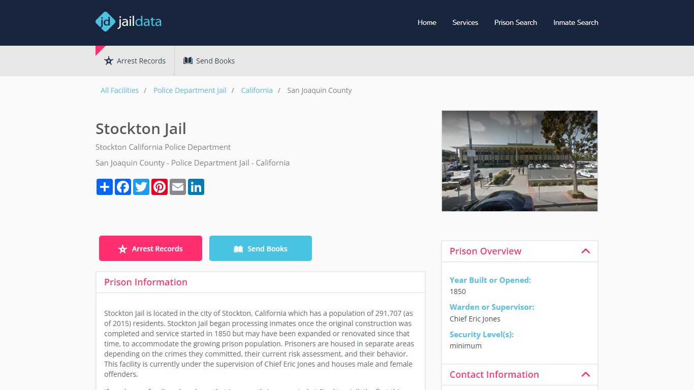 Stockton Jail Inmate Search and Prisoner Info - Stockton, CA - Jaildata.com
